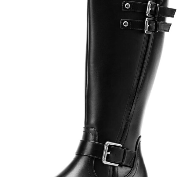 Brand New Women's Knee High Riding Pirate Boots Comfortable Low Chunky Heel Fla